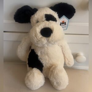 Jellycat Bashful Puppy Black & Cream Authentic Medium